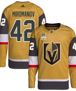 Daniil Miromanov 42 Vegas Golden Knights Stanley Cup 2023 Final Patch Home Breakaway Men Jersey - Gold