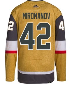 Daniil Miromanov 42 Vegas Golden Knights Stanley Cup 2023 Final Patch Home Breakaway Men Jersey - Gold