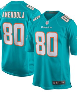 Danny Amendola Miami Dolphins Nike New 2018 Game Jersey - Aqua