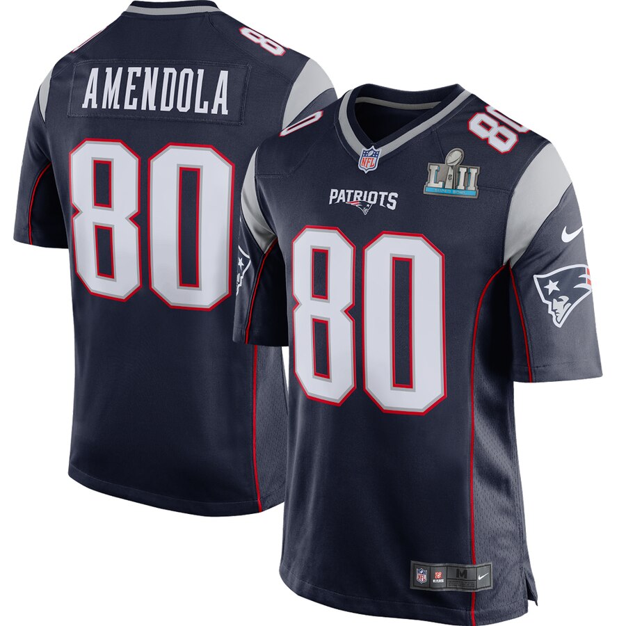 Danny Amendola New England Patriots Nike Super Bowl Lii Bound Game Jersey - Navy