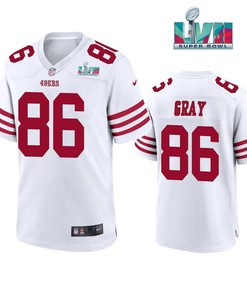 Danny Gray 86 San Francisco 49Ers Super Bowl LVII White Jersey
