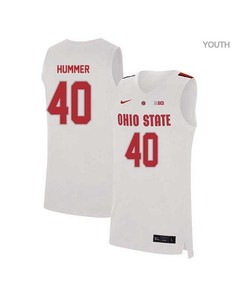 Danny Hummer 40 Ohio State Buckeyes Elite Basketball Youth Jersey - White