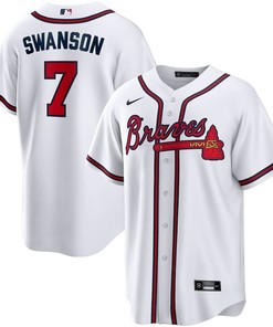 Dansby Swanson 7 Jersey, Atlanta Braves Home Player Name Men Jersey - White