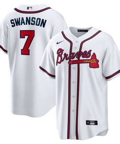 Dansby Swanson Atlanta Braves Home Replica Player Name Jersey - White Mlb