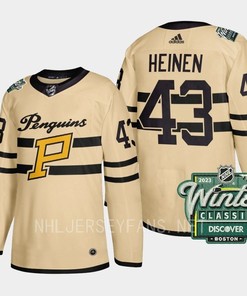Danton Heinen 43 Pittsburgh Penguins 2023 Winter Classic Cream Jersey