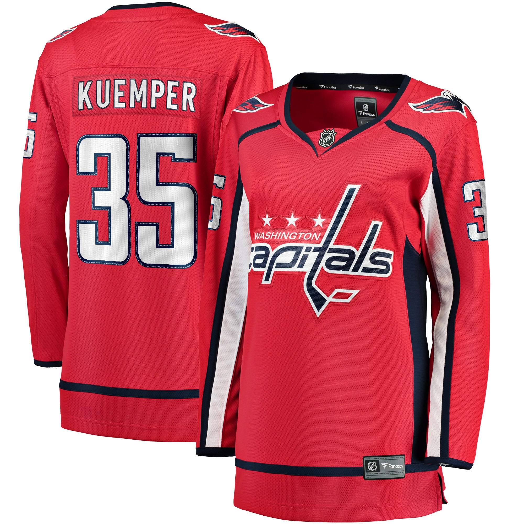 Darcy Kuemper Washington Capitals Fanatics Branded Womens Home Breakaway Player Jersey - Red Nhl