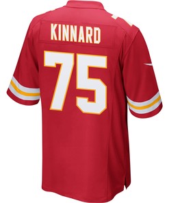 Darian Kinnard 75 Kansas City Chiefs Super Bowl LVII Champions 3 Stars Men Game Jersey - Red