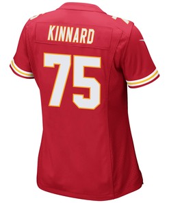 Darian Kinnard 75 Kansas City Chiefs Super Bowl LVII Champions 3 Stars Women Game Jersey - Red
