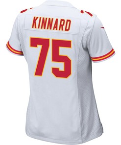 Darian Kinnard 75 Kansas City Chiefs Super Bowl LVII Champions 3 Stars Women Game Jersey - White