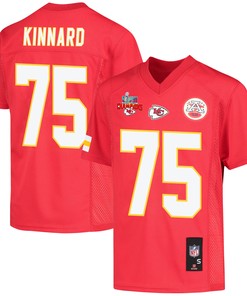 Darian Kinnard 75 Kansas City Chiefs Super Bowl LVII Champions 3 Stars Youth Game Jersey - Red