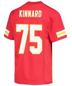 Darian Kinnard 75 Kansas City Chiefs Super Bowl LVII Champions 3 Stars Youth Game Jersey - Red