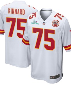 Darian Kinnard 75 Kansas City Chiefs Super Bowl LVII Champions Men Game Jersey - White