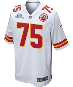Darian Kinnard 75 Kansas City Chiefs Super Bowl LVII Champions Men Game Jersey - White