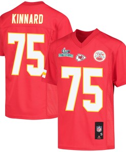 Darian Kinnard 75 Kansas City Chiefs Super Bowl LVII Champions Youth Game Jersey - Red