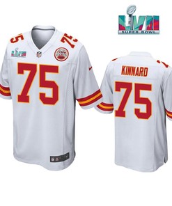 Darian Kinnard 75 Kansas City Chiefs Super Bowl LVII White Men Game Jersey