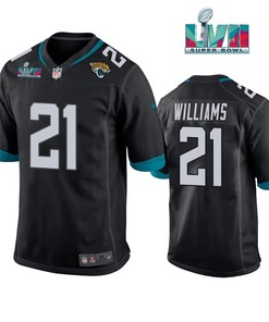 Darious Williams 21 Jacksonville Jaguars Super Bowl LVII Super Bowl LVII Men Game Jersey- Black
