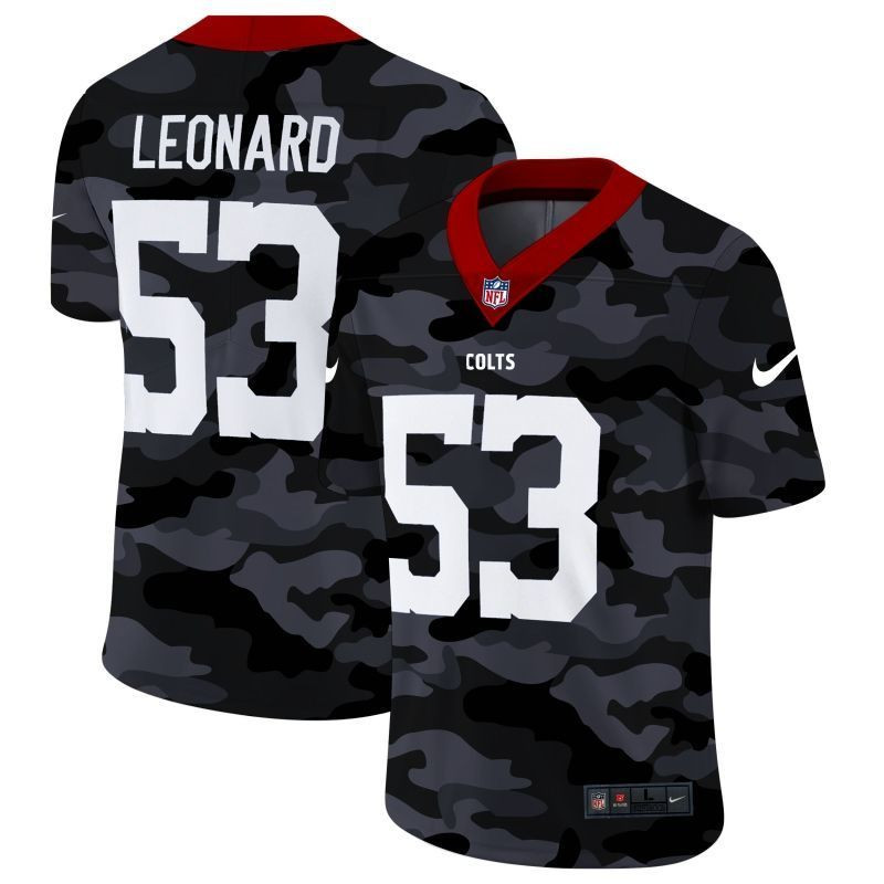 Darius Leonard #53 Nfl 2020 Camo Black Jersey