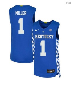 Darius Miller 1 Kentucky Wildcats Elite Basketball Youth Jersey - Royal Blue