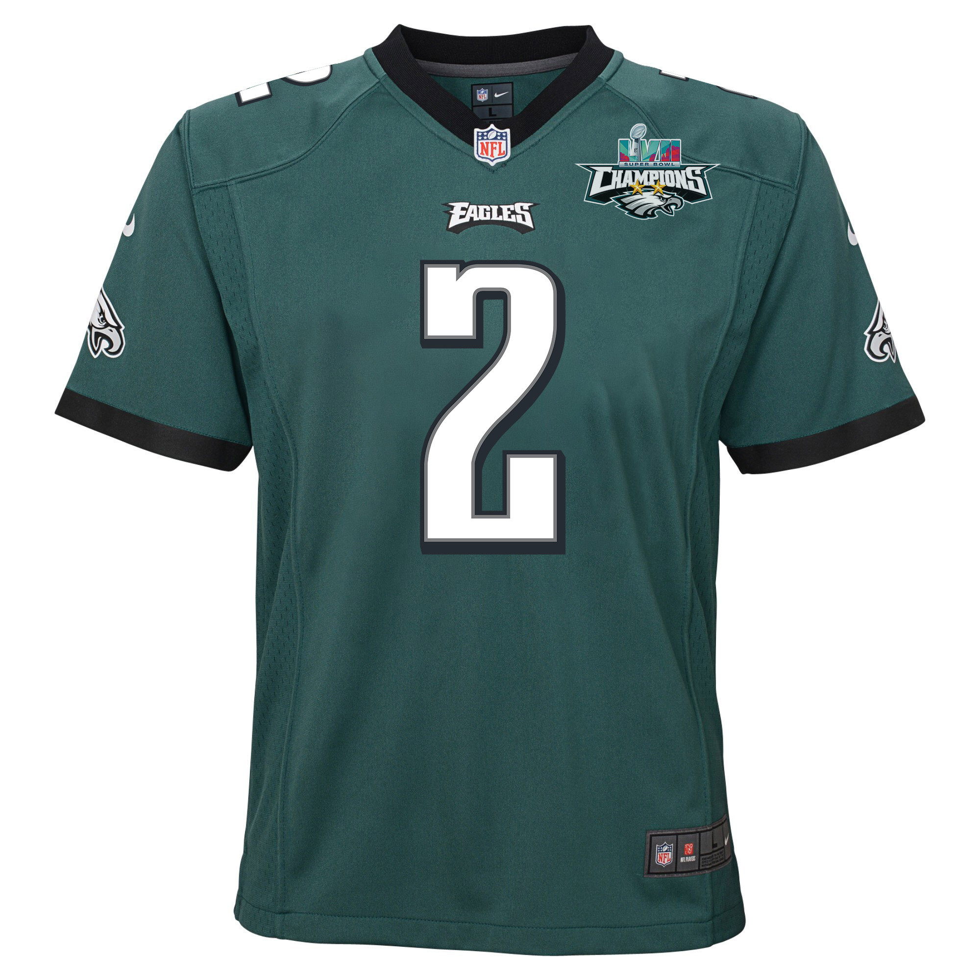 Darius Slay 2 Philadelphia Eagles Super Bowl LVII Champions 2 Stars 2 Stars Youth Game Jersey - Black