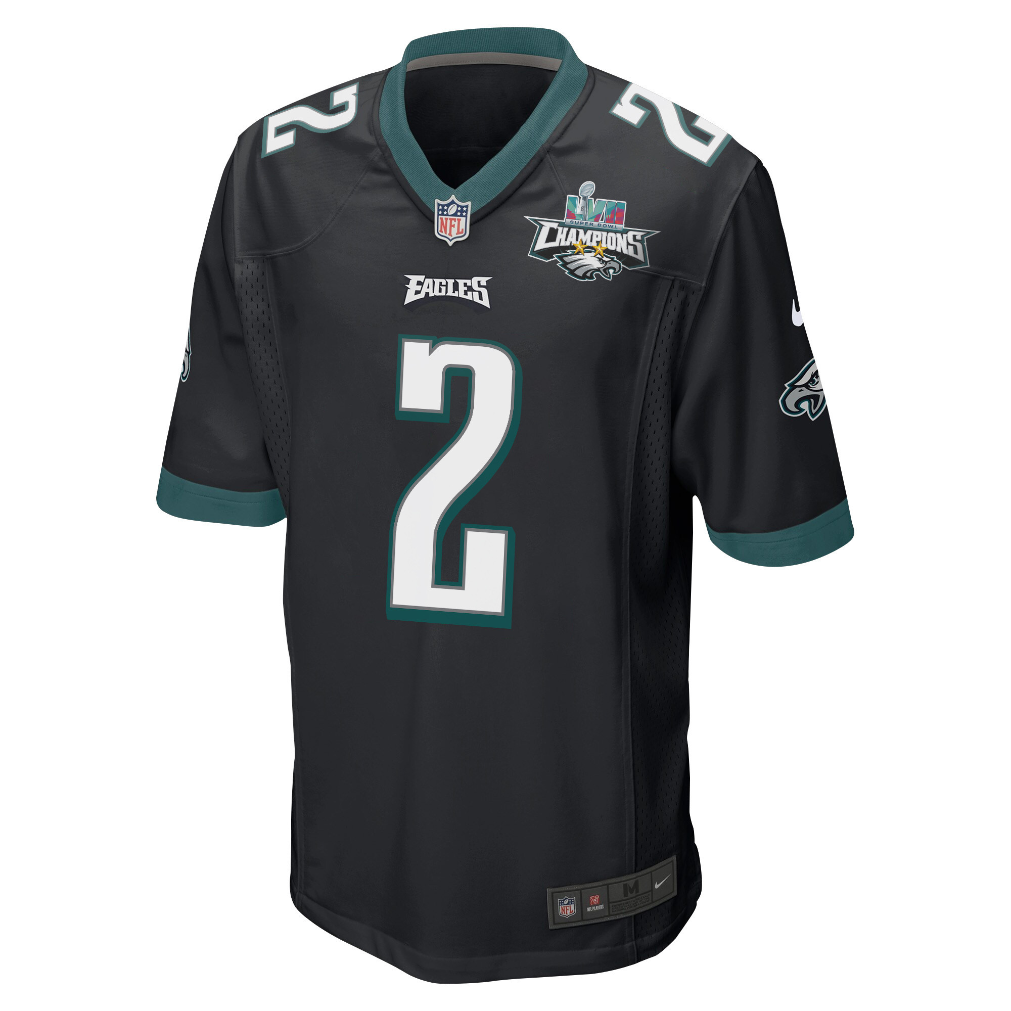 Darius Slay 2 Philadelphia Eagles Super Bowl LVII Champions 2 Stars Men Game Jersey - Black