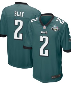 Darius Slay 2 Philadelphia Eagles Super Bowl LVII Champions 2 Stars Men Game Jersey - Midnight Green