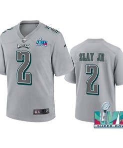 Darius Slay Jr 2 Philadelphia Eagles Super Bowl LVII Youth Atmosphere Game Jersey - Gray