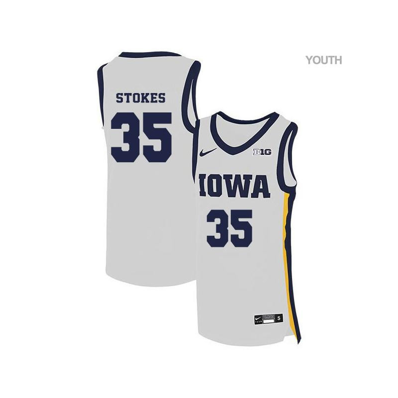 Darius Stokes 35 Iowa Hawkeyes Elite Basketball Youth Jersey - White