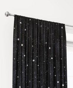 Darkening Blackout Shower Curtain with Galaxy Stars for Space-Themed Living Room and Home Decor