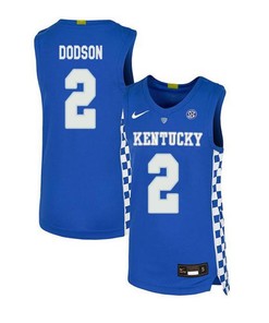 Darnell Dodson 2 Kentucky Wildcats Elite Basketball Men Jersey - Royal Blue
