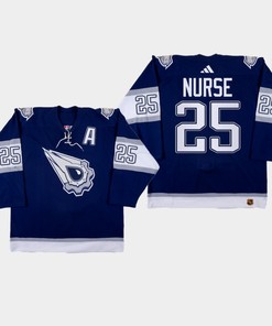 Darnell Nurse 25 Edmonton Oilers 2022-23 Reverse Retro 2.0 Navy Jersey