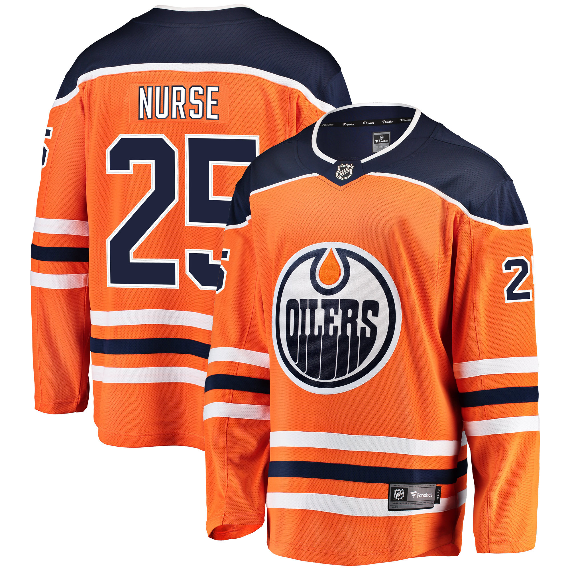 Darnell Nurse Edmonton Oilers Fanatics Branded Breakaway Player Jersey - Orange Nhl
