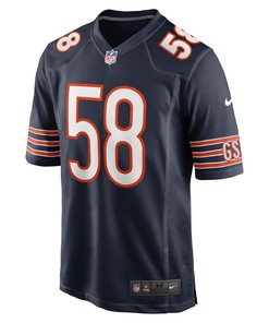 Darnell Wright 58 Chicago Bears 2023 NFL Draft Game Jersey - Navy