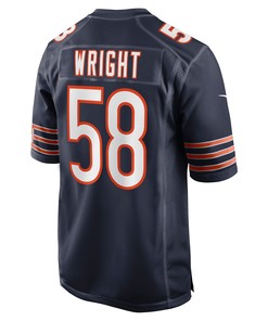 Darnell Wright 58 Chicago Bears 2023 NFL Draft Game Jersey - Navy