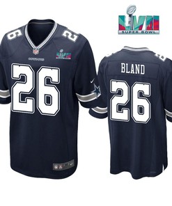 Daron Bland 26 Dallas Cowboys Super Bowl LVII Super Bowl LVII Navy Men Game Jersey