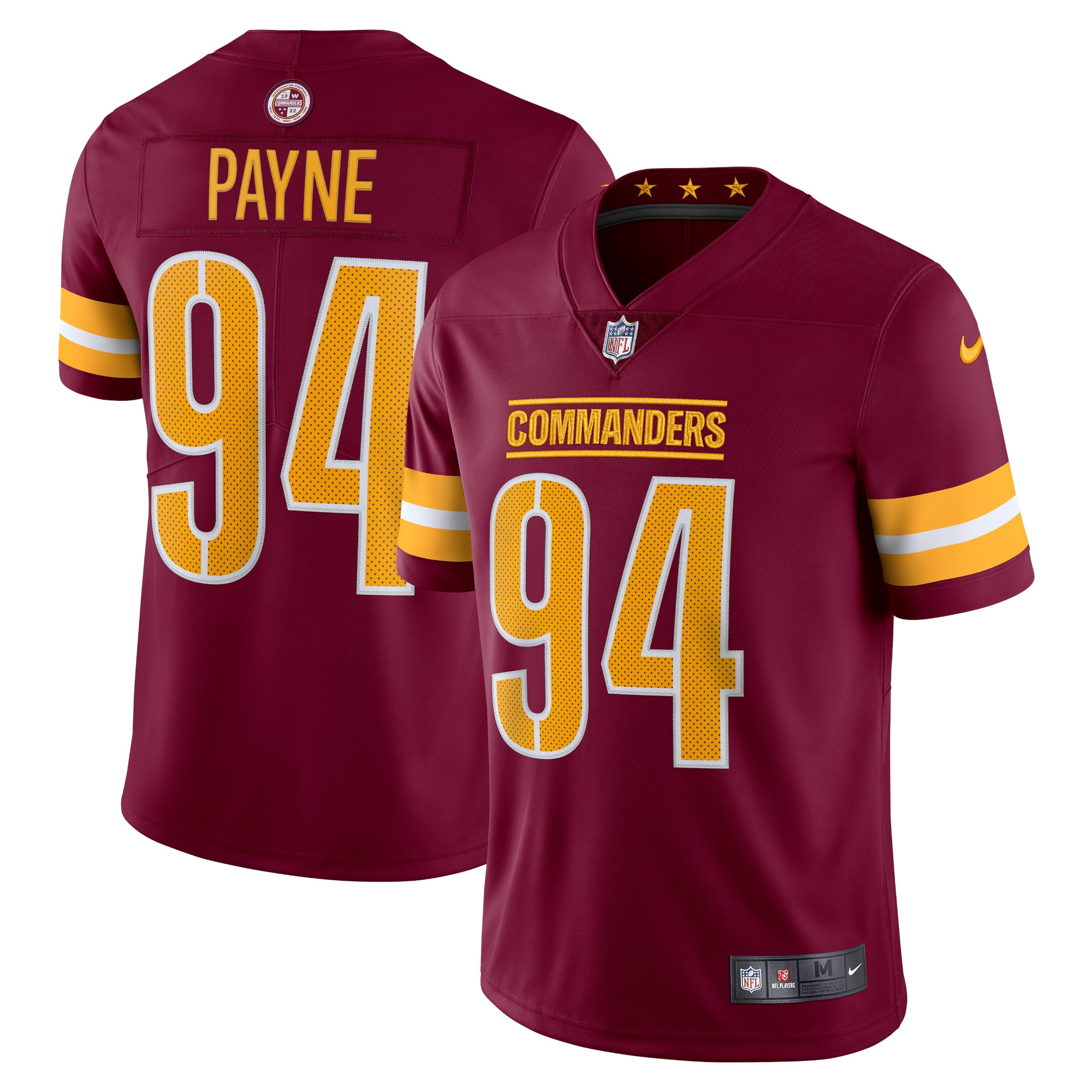 Daron Payne Washington Commanders Vapor Limited Jersey - Burgundy Nfl