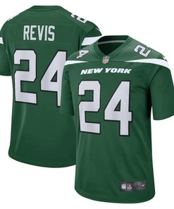 Darrelle Revis 24 New York Jets Men Retired Player Game Jersey - Green