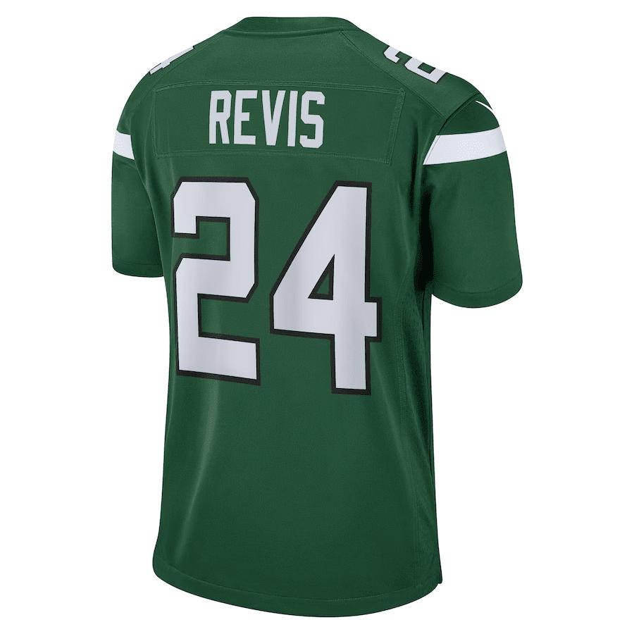 Darrelle Revis 24 New York Jets Men Retired Player Game Jersey - Green