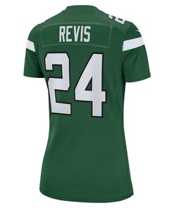 Darrelle Revis 24 New York Jets Women's Retired Player Game Jersey - Gotham Green