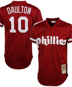 Darren Daulton Philadelphia Phillies Mitchell & Ness Cooperstown Mesh Batting Practice Jersey - Red Mlb
