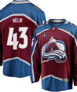 Darren Helm 43 Colorado Avalanche Stanley Cup 2023 Playoffs Patch Home Breakaway Men Jersey - Burgundy
