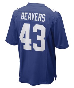 Darrian Beavers New York Giants Game Player Jersey - Royal