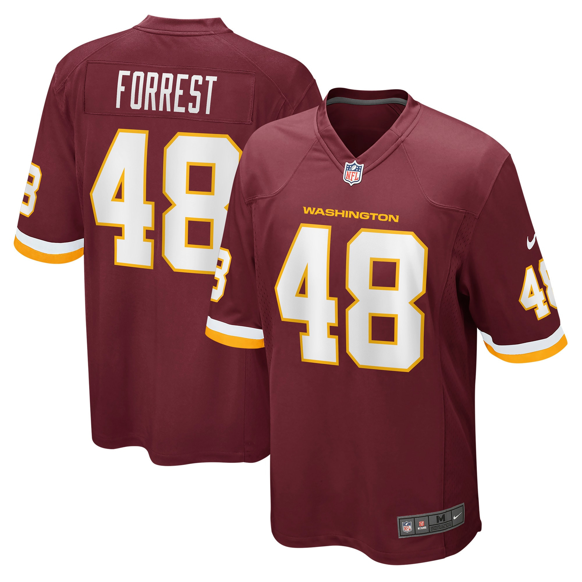 Darrick Forrest Washington Football Team Game Jersey - Burgundy Nfl