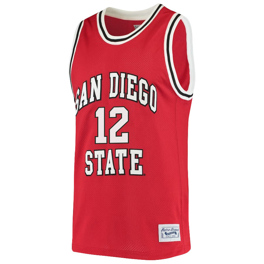 Darrion Trammell 12 San Diego State Aztecs 2023 Basketball Jersey- Men Red