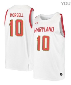Darryl Morsell 10 Maryland Terrapins Retro Basketball Youth Jersey - White