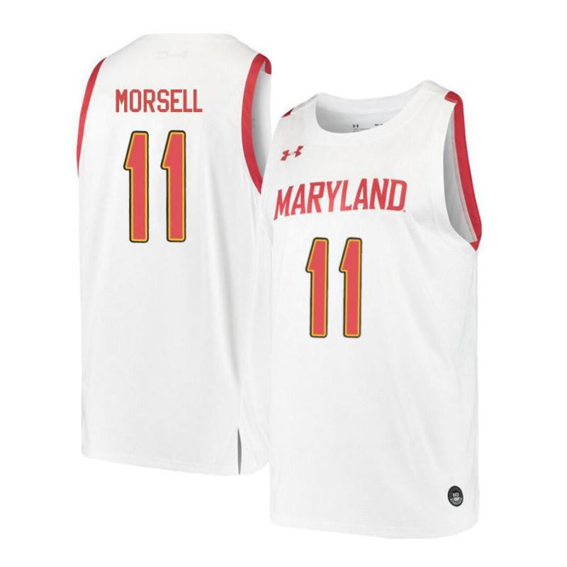 Darryl Morsell 11 Maryland Terrapins Retro Basketball Men Jersey - White