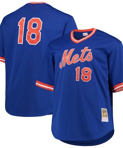 Darryl Strawberry New York Mets Mitchell & Ness Big & Tall Cooperstown Collection Mesh Batting Practice Jersey - Royal Mlb