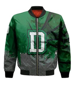 Dartmouth Big Green Bomber Jacket Basketball Net Grunge Pattern- NCAA