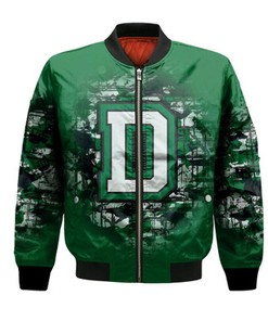 Dartmouth Big Green Bomber Jacket Camouflage Vintage  - NCAA