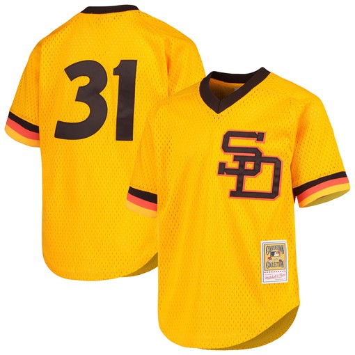 Dave Winfield San Diego Padres Mitchell & Ness Cooperstown Collection Mesh Batting Practice Jersey - Gold Mlb