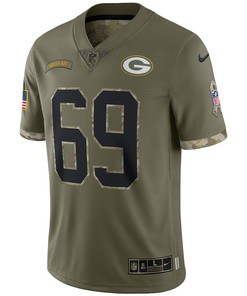 David Bakhtiari Green Bay Packers 2022 Salute To Service Limited Jersey - Olive